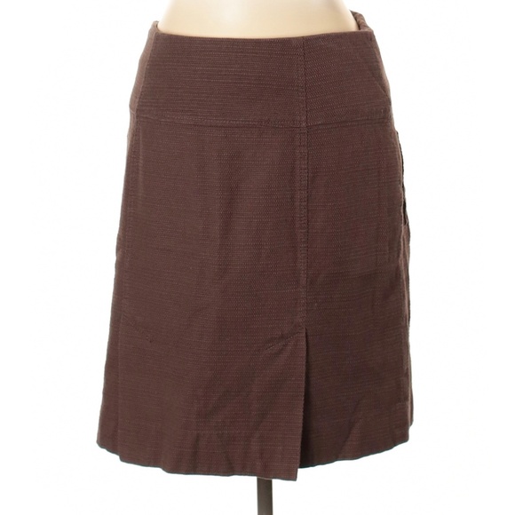 ANTHROPOLOGIE Elevenses Textured Button Up Skirt - Picture 2 of 4